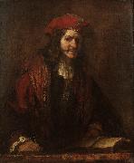 REMBRANDT Harmenszoon van Rijn An Evangelist Writing (mk33) oil painting picture wholesale